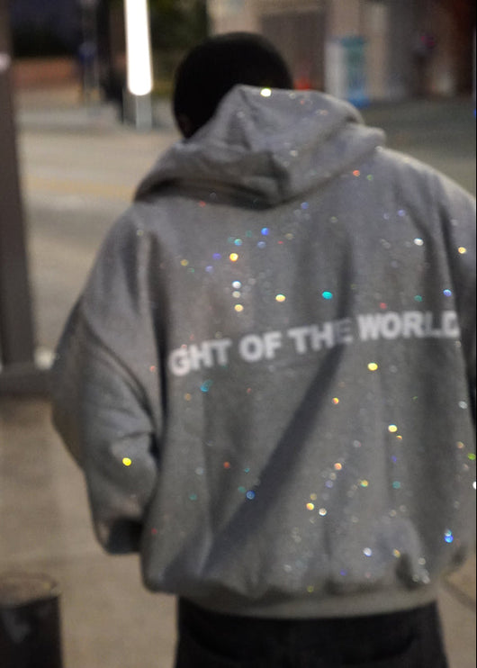 JESUS IS THE LIGHT Rhinestone Hoodie
