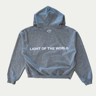 JESUS IS THE LIGHT Rhinestone Hoodie